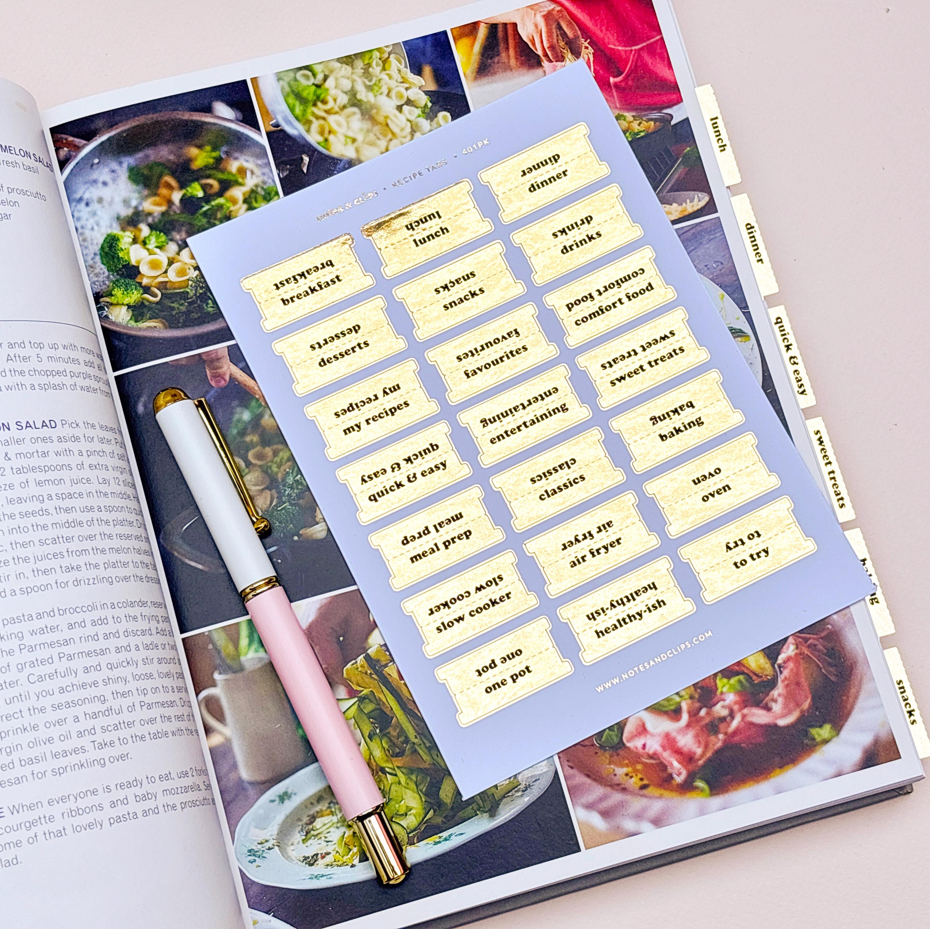 Recipe Book Tabs