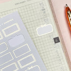 Blush Pink Foiled Mini Half Box Planner Stickers: Hobonichi Weeks