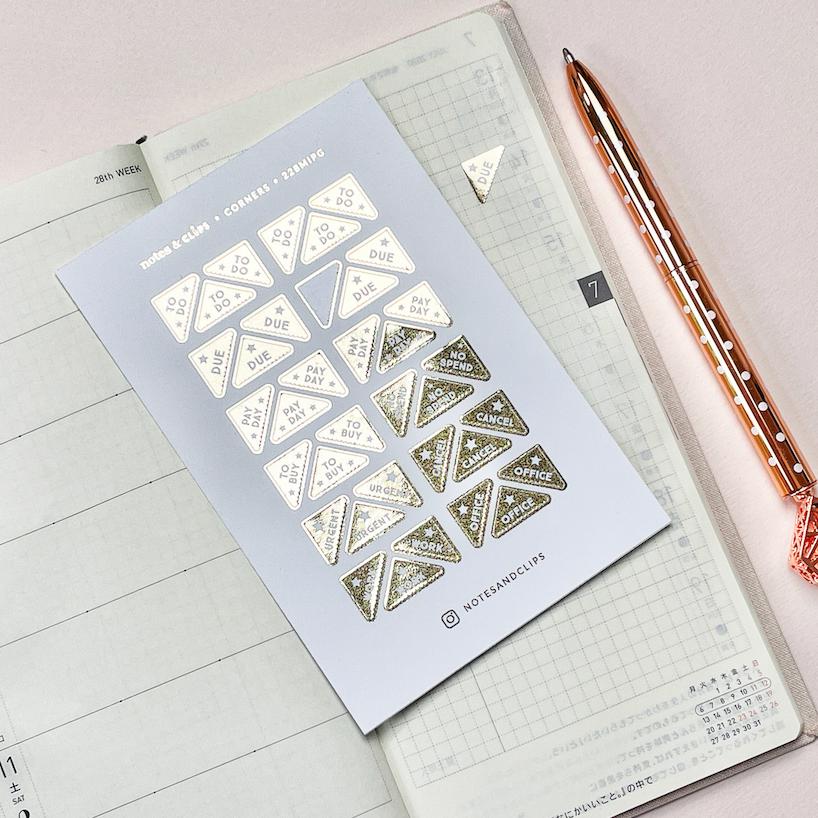 Gold Foil Work Icon Stickers: Functional Planner Stickers