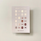Blush Foiled Planner Time Stickers: Mini Planner Icons