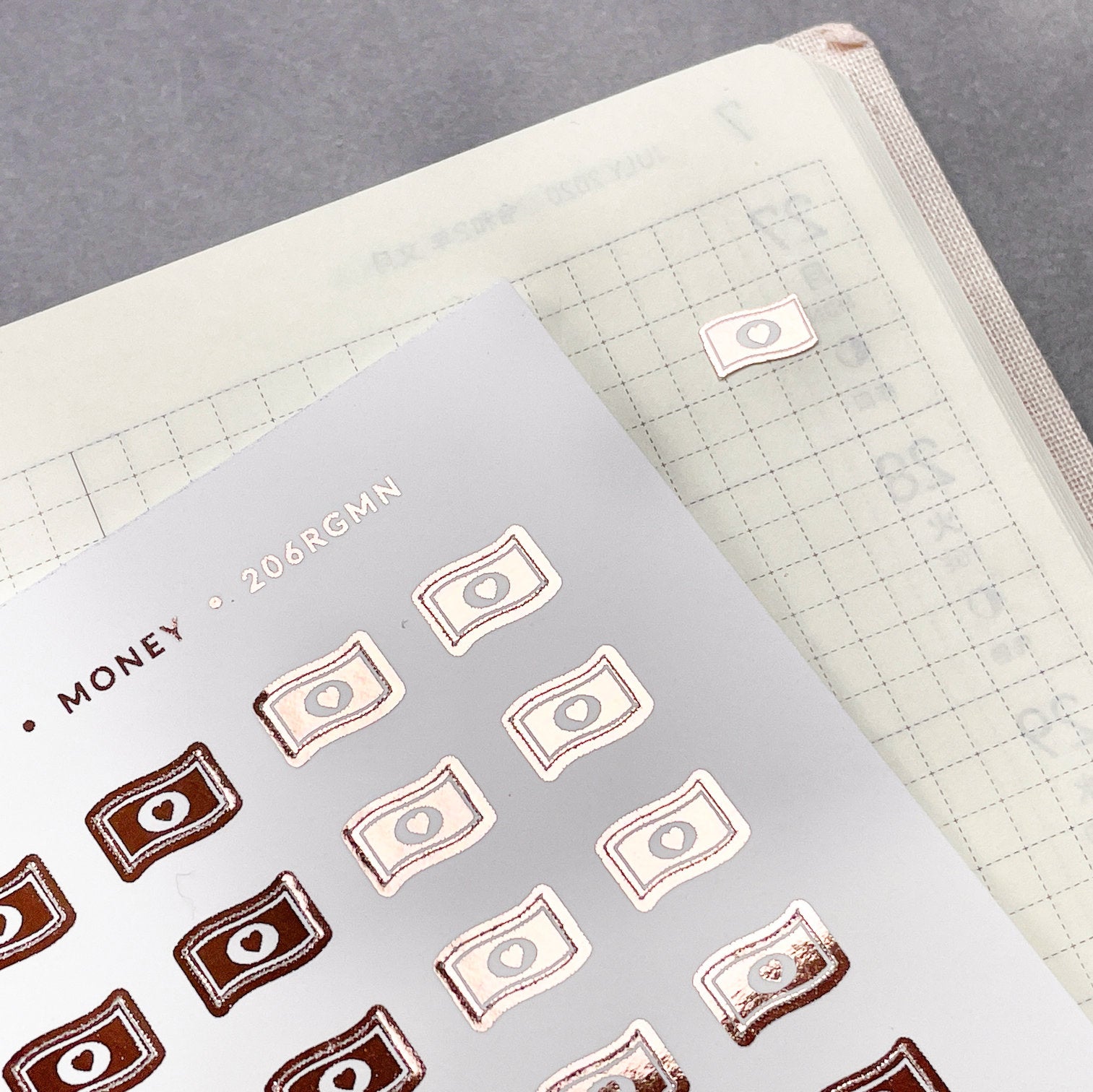 Foiled Mini Money Planner Stickers