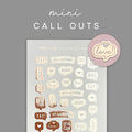 Mini Foiled Planner Stickers: Decorative Callout Bubbles