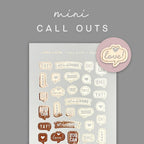 Mini Foiled Planner Stickers: Decorative Callout Bubbles