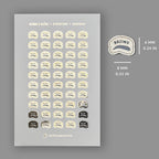 Foiled Eyebrow Stickers: Mini Planner Icons