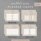 Pack of 8 Planner Cards - Black and White, Minimalistic Planner