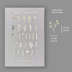 Transparent Wildflower Stickers - Foiled Clear Deco Sticker