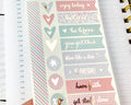 Rose Gold Foiled Planner Stickers: Inspirational Quotes