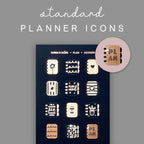 Foiled Planner Time Stickers: Decorative Planning Stickers