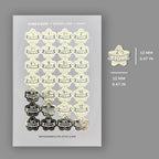 Foiled Weight Loss Stickers - Stone Loss Stars