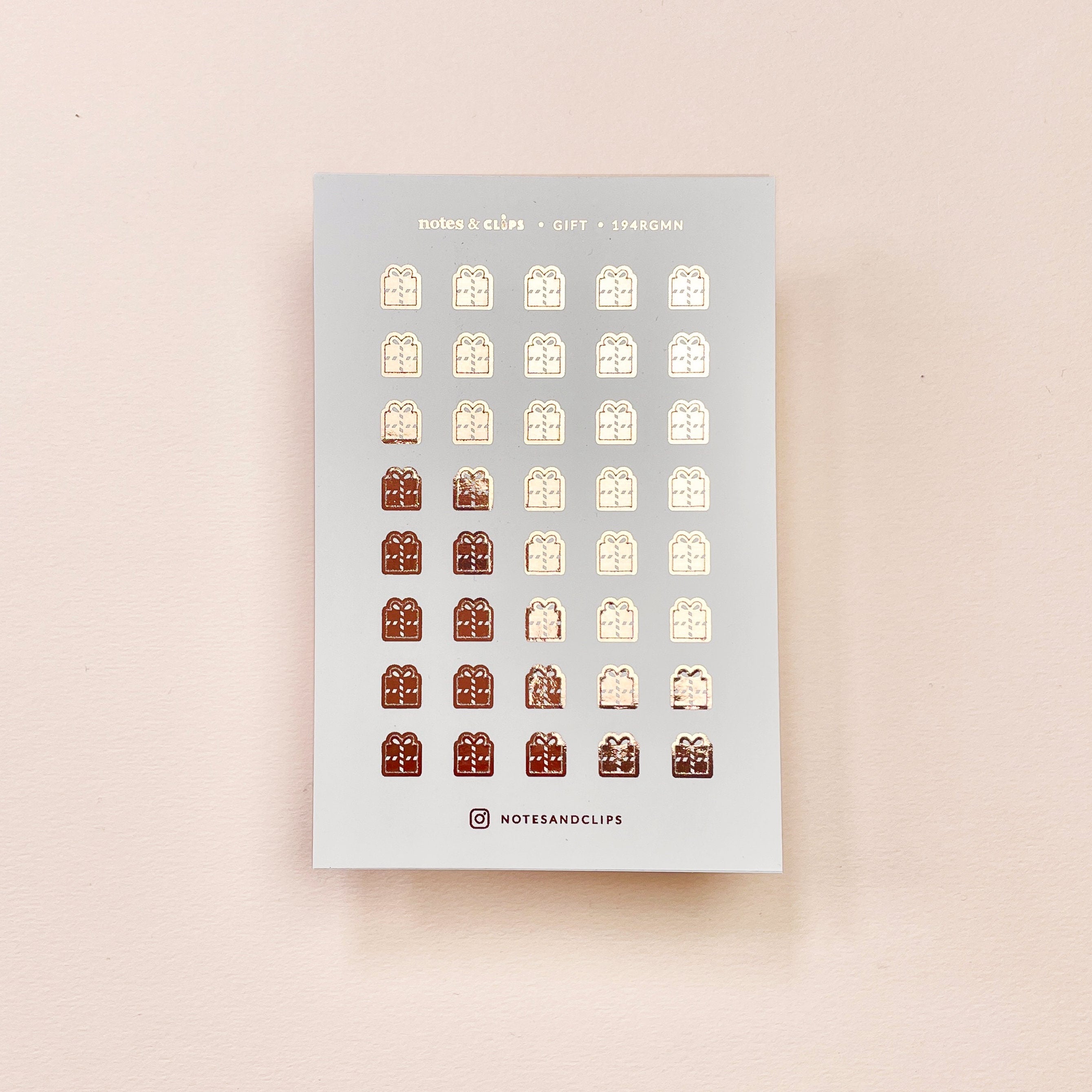 Foiled Mini Gift Icons Planner Stickers