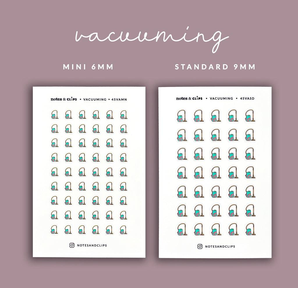 Cleaning Chore Planner Stickers: Mini Icon Set