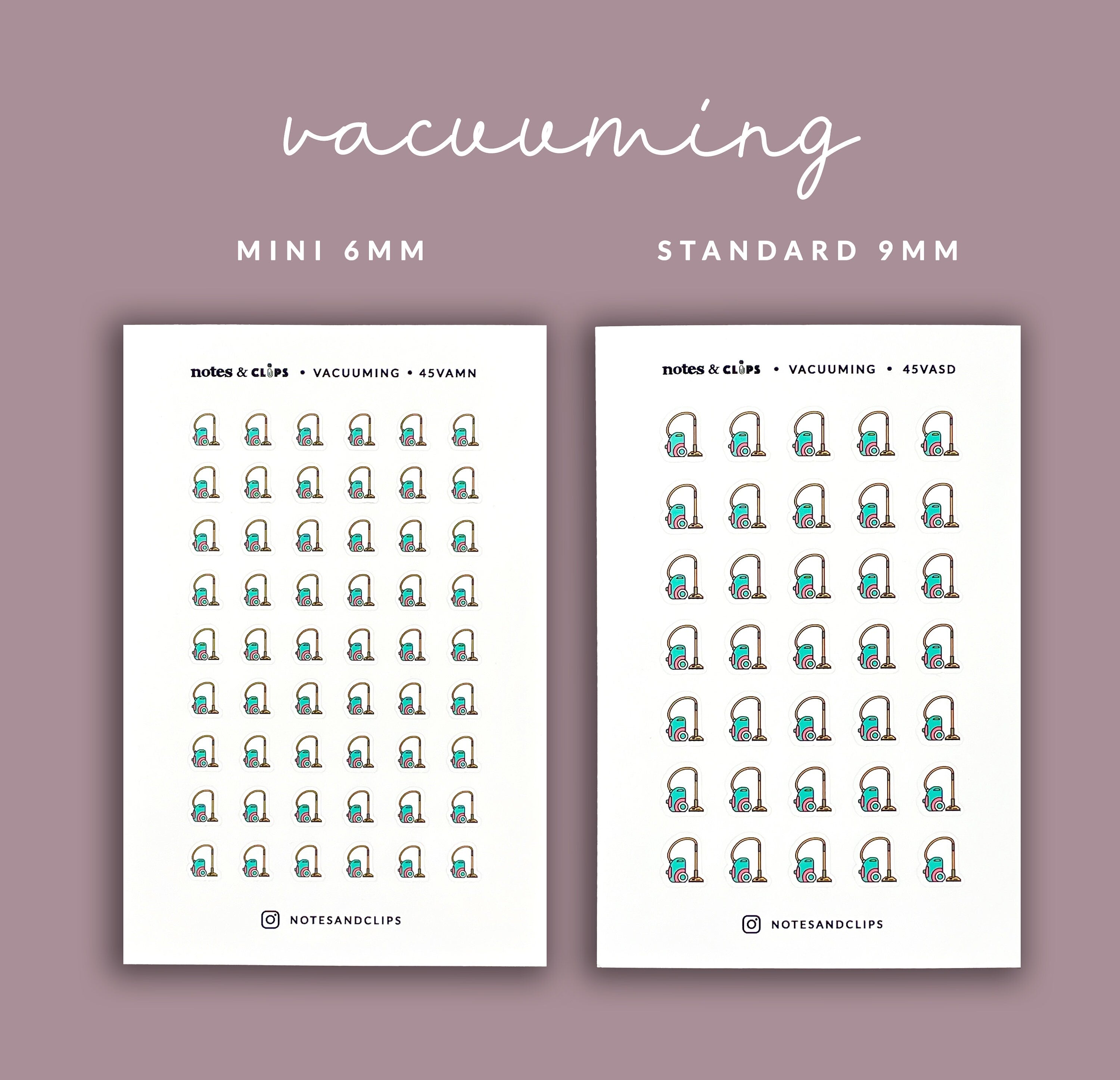 Cleaning Chore Planner Stickers: Mini Icon Set