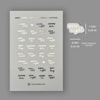 Self Care Planner Stickers: Gold Foil Script Stickers