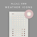 Mini Weather Planner Stickers: 6mm Icon Stickers