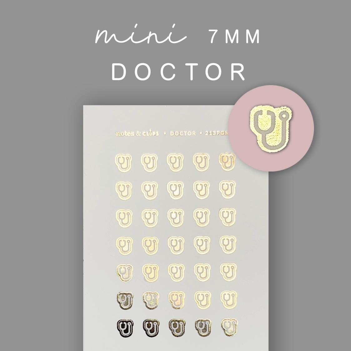 Foiled Doctor Appointment Planner Stickers: Mini Functional Stickers
