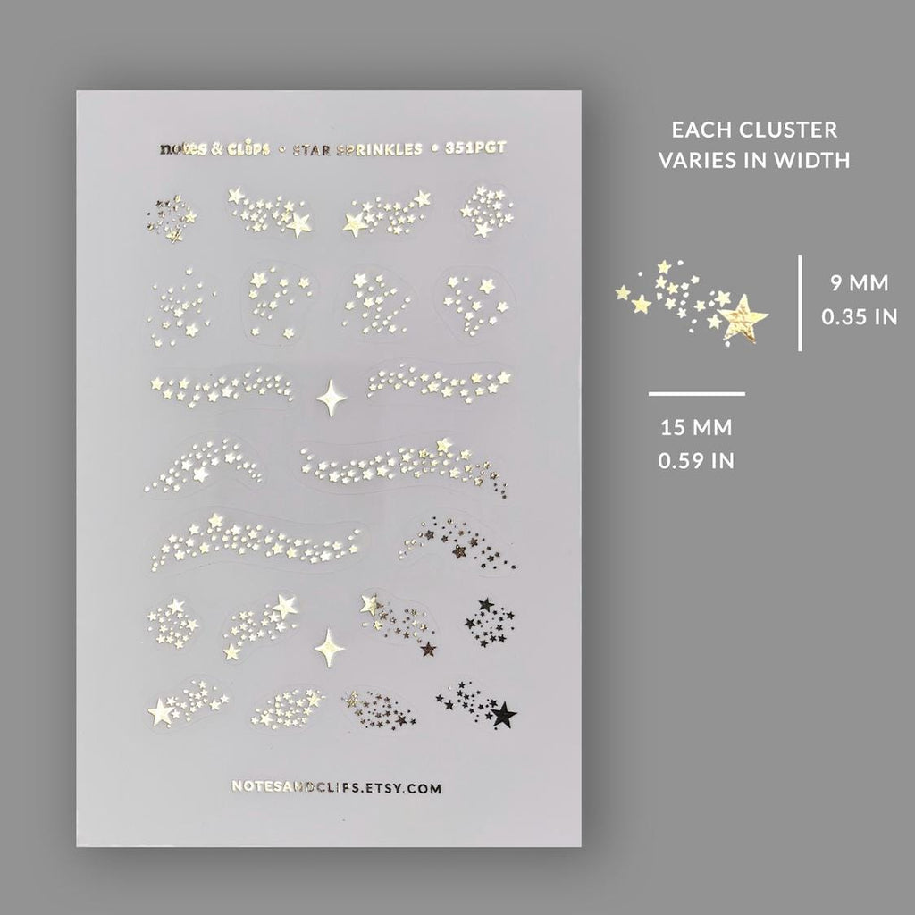 Star Planner Stickers - Foiled Sprinkle Stickers