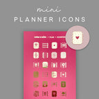 Foiled Planner Time Stickers: Mini Decorative Stickers