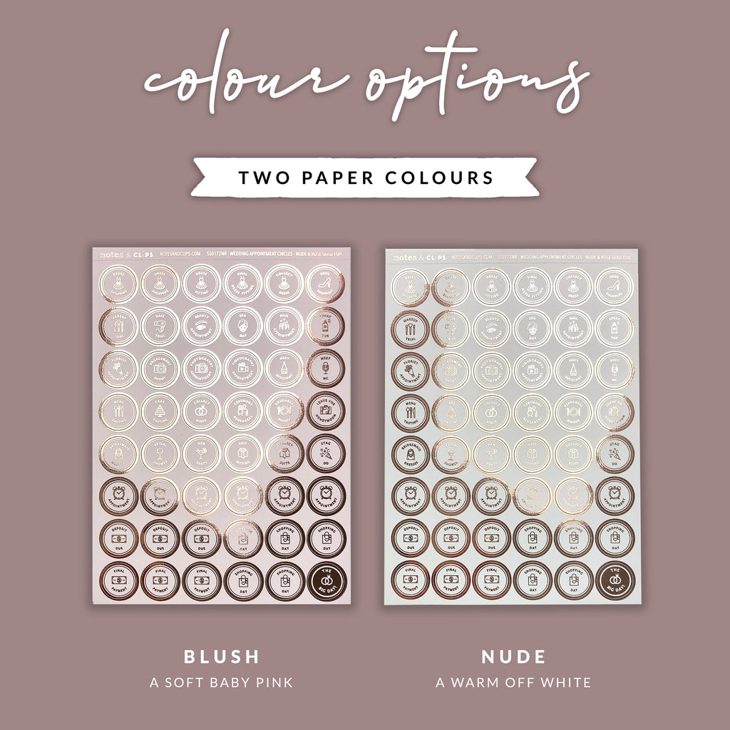 Foiled Appointment Stickers - Wedding Planning Stickers