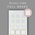 Mini Planner Stickers: Foiled Full Box Stickers for Small Planners