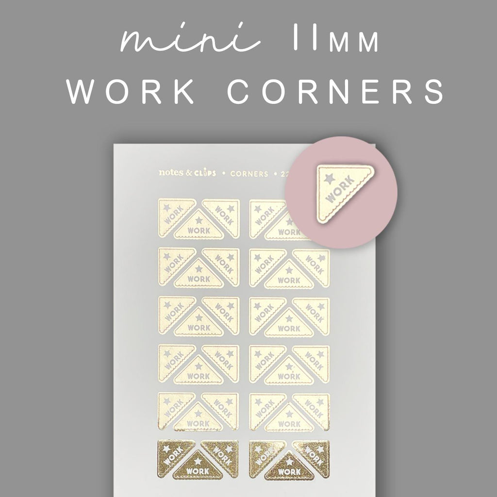 Mini Task Corner Stickers: Foiled Planner Reminders
