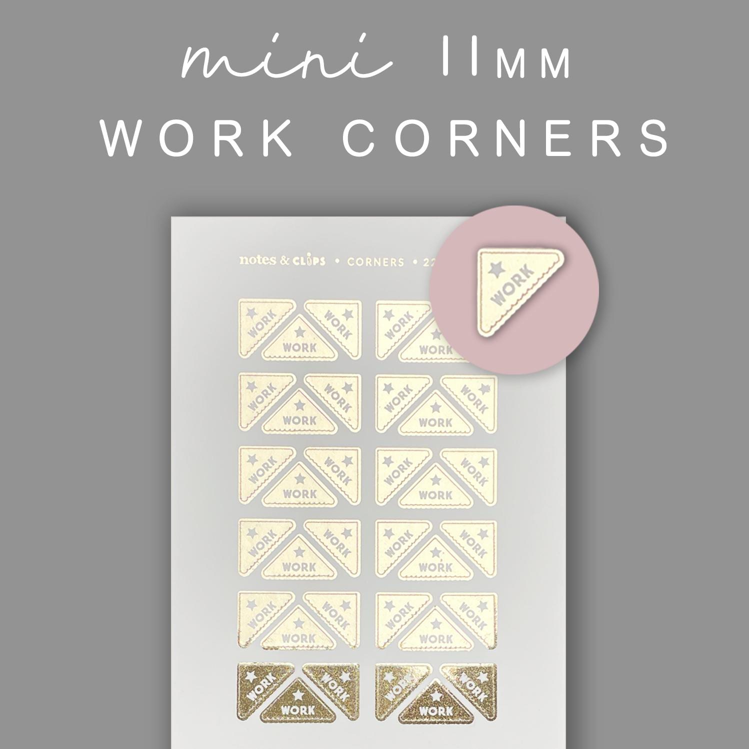 Mini Task Corner Stickers: Foiled Planner Reminders