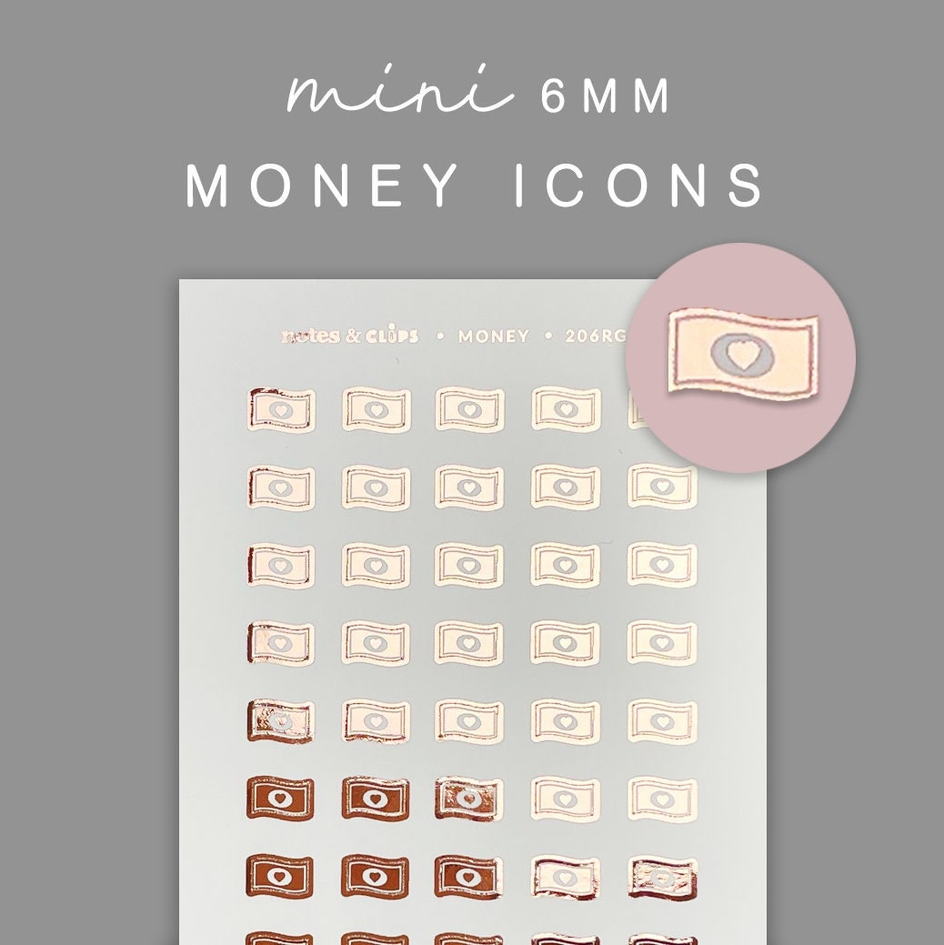 Foiled Mini Money Planner Stickers