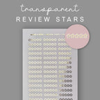 Foiled Star Rating Stickers - Clear or White Sticker Paper