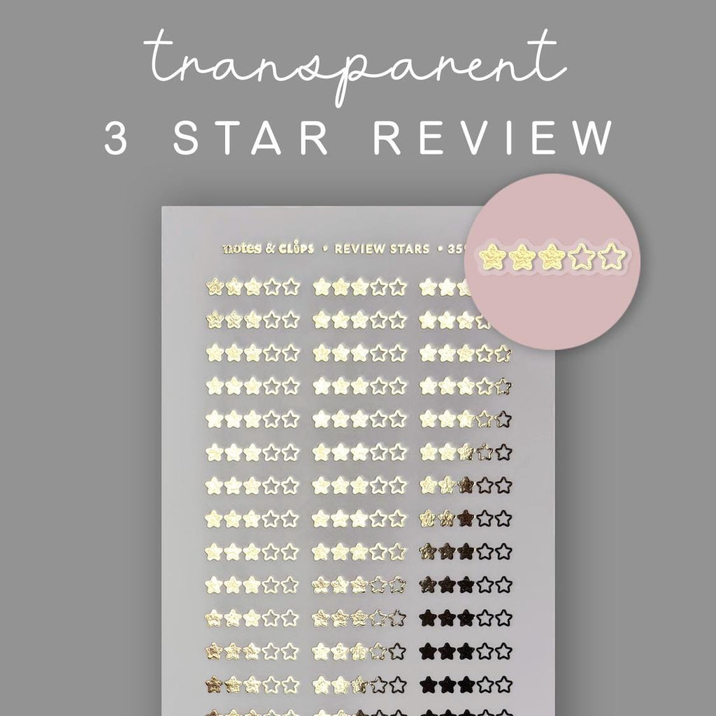 Foiled Star Rating 5 Sheet Sticker Bundle