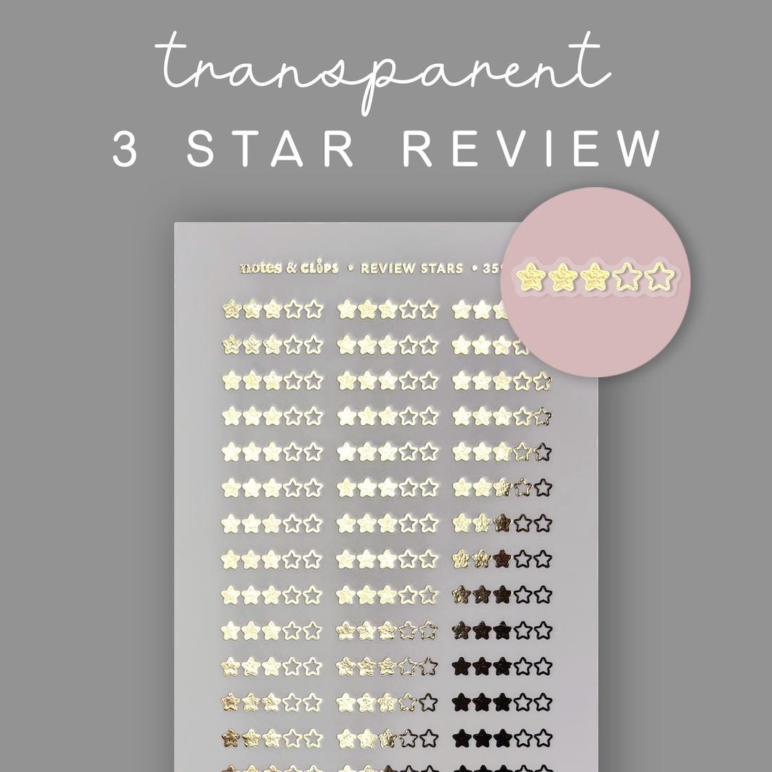 Foiled Star Rating 5 Sheet Sticker Bundle