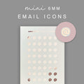 Mini Email Icon Planner Stickers: Foiled Hobonichi Weeks Stickers