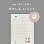 Mini Email Icon Planner Stickers: Foiled Hobonichi Weeks Stickers
