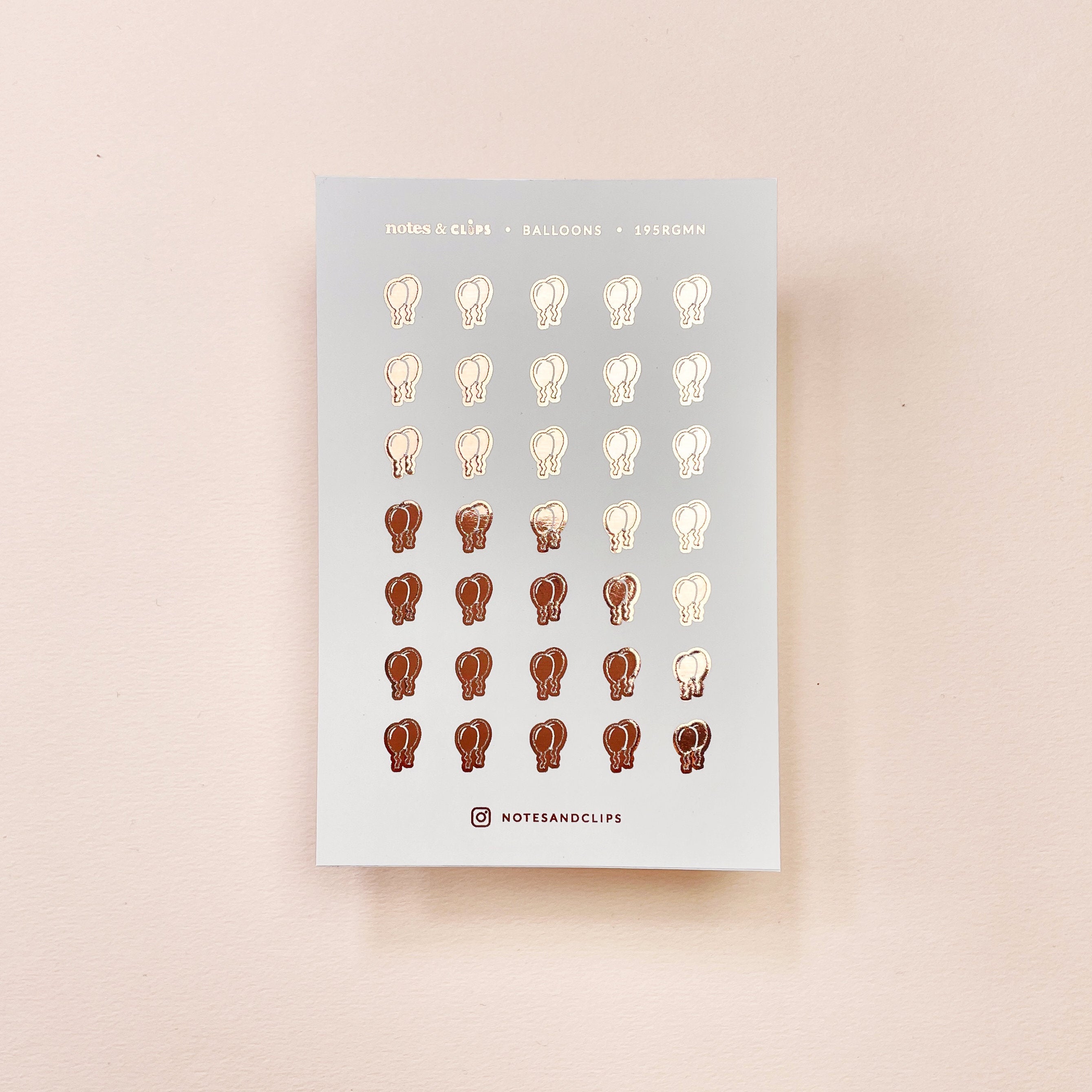 Foiled Mini Balloon Planner Stickers