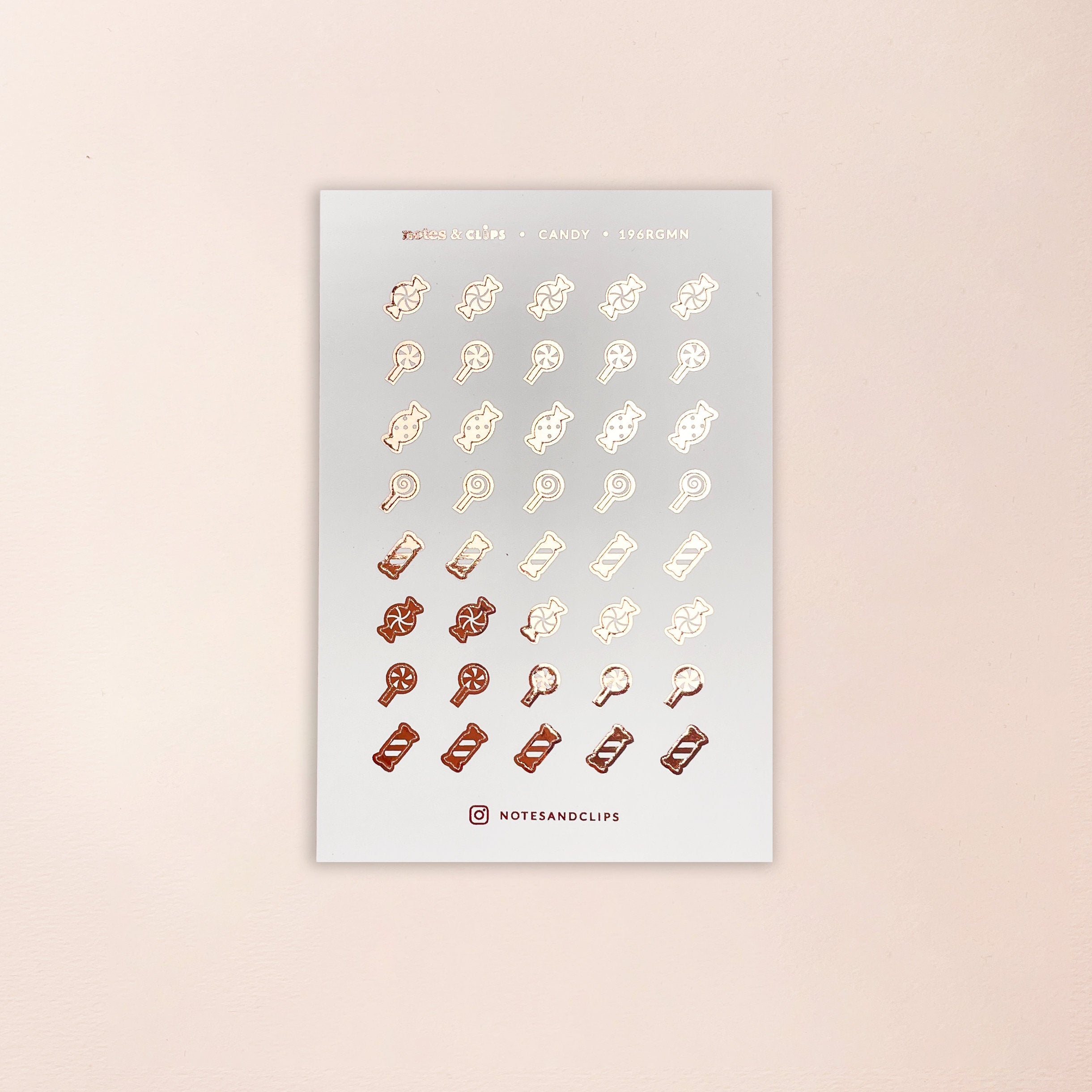 Mini Candy Icons Planner Stickers: Foiled Decorative Stickers