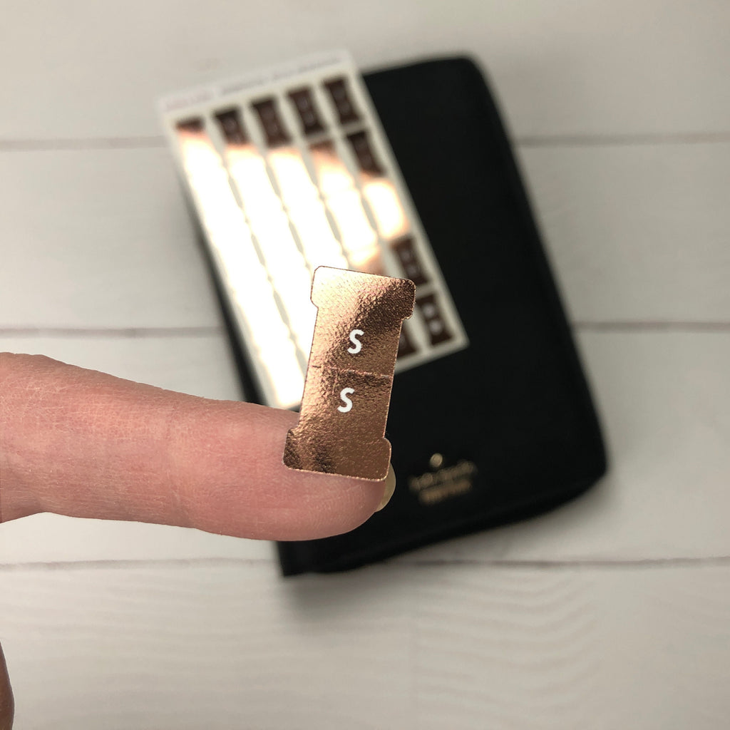 Foiled Index Tab Stickers: A-Z Planner Tabs