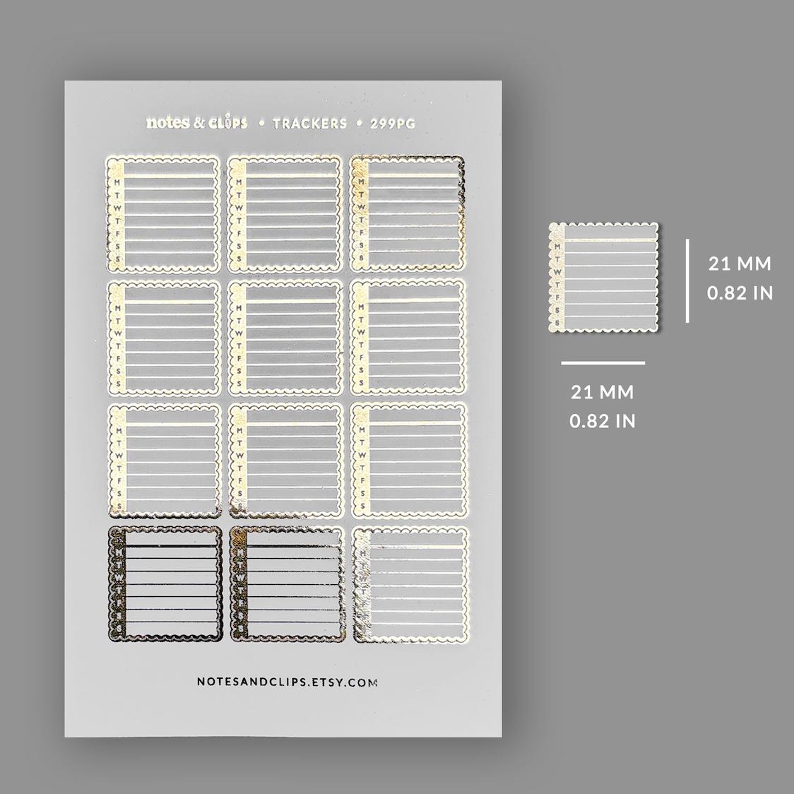 Foiled Planner Tracking Stickers