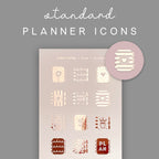 Foiled Planner Time Stickers: Decorative Planning Stickers