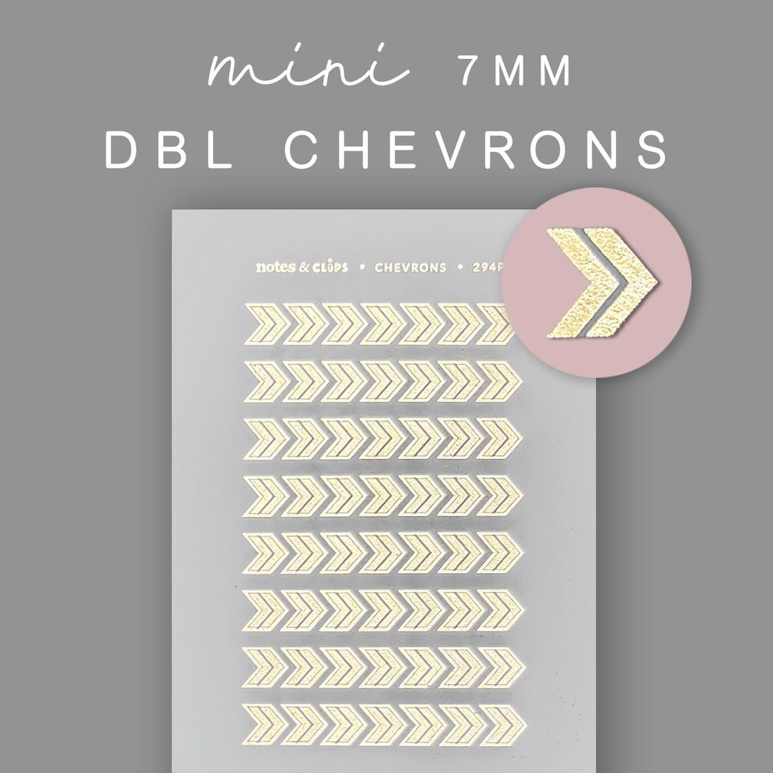 Foiled Double Chevron Stickers