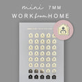 Foiled Work From Home Planner Stickers: Mini Icon Stickers