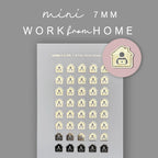 Foiled Work From Home Planner Stickers: Mini Icon Stickers