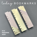 Foiled Planner Bookmarks: Blush Pink Ringbound Page Markers (Set of 3)