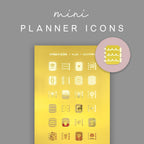 Foiled Planner Time Stickers: Mini Decorative Stickers