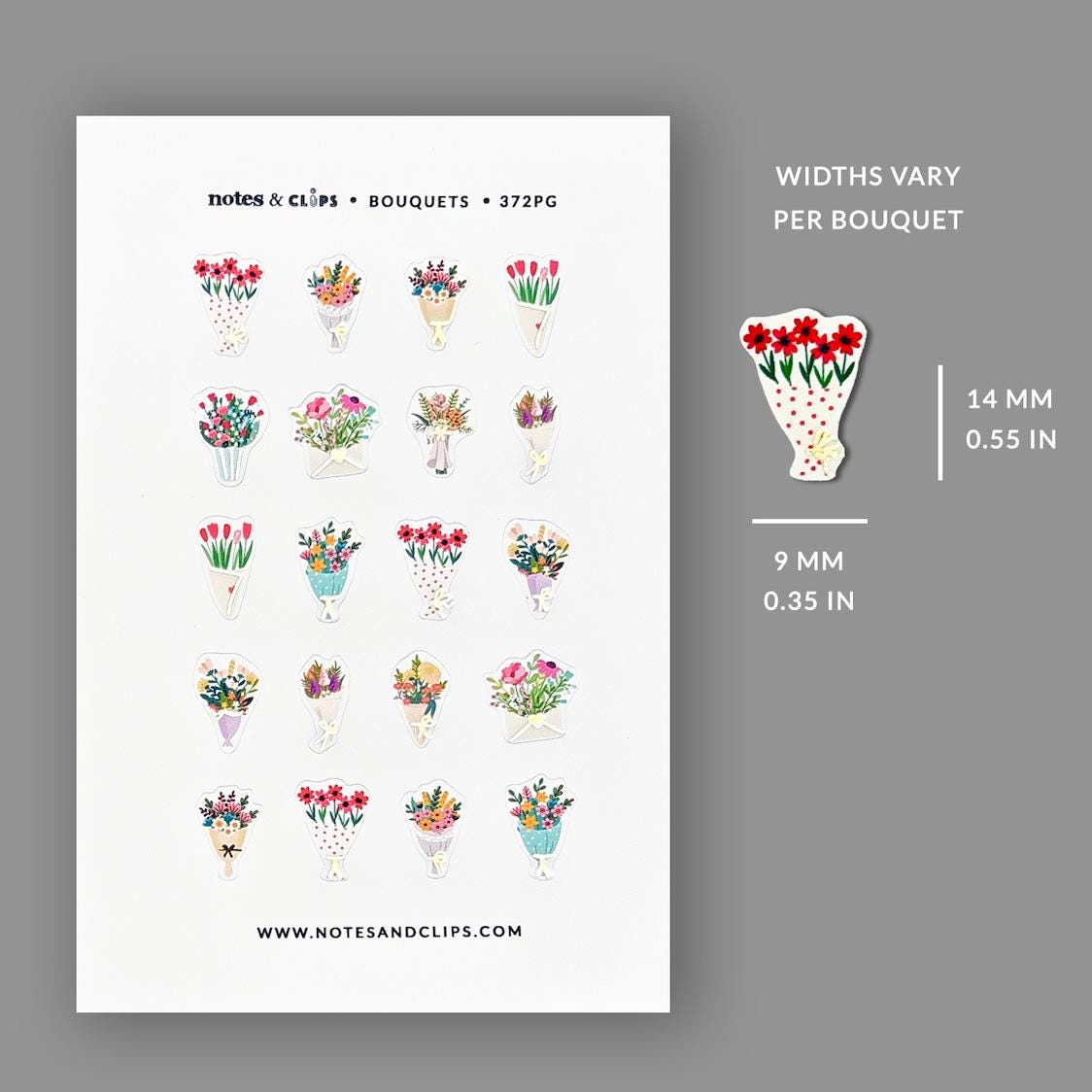 Foiled Floral Planner Stickers
