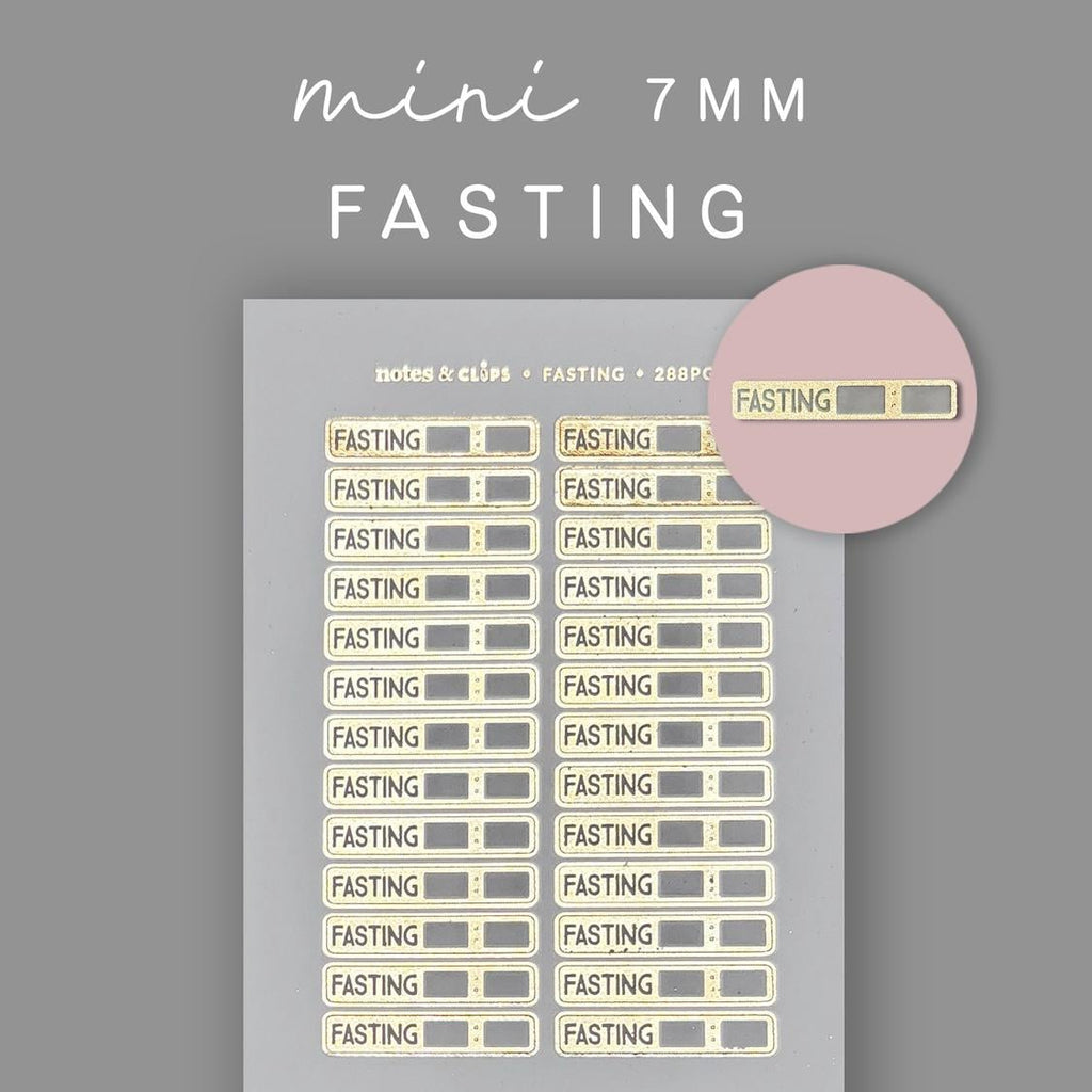 Foiled Fasting Tracker Stickers: Weight Loss Planner Icons