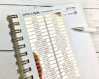 Foiled Planner Stickers, Functional Header Stickers