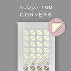 Mini Corner Planner Stickers: 7mm Foiled Stickers