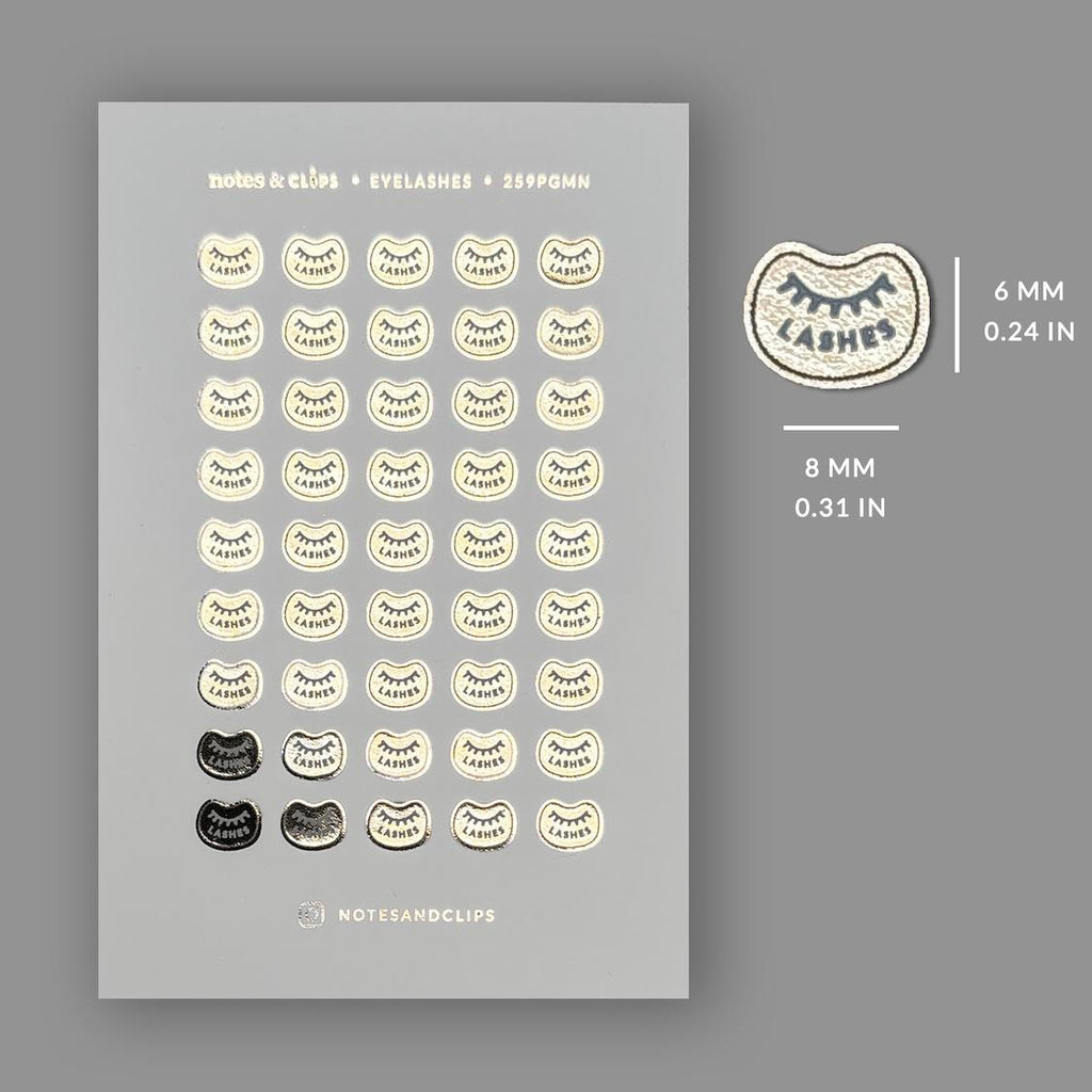Foiled Lash Appointment Stickers: Planner Icons (45 pc Sheet)