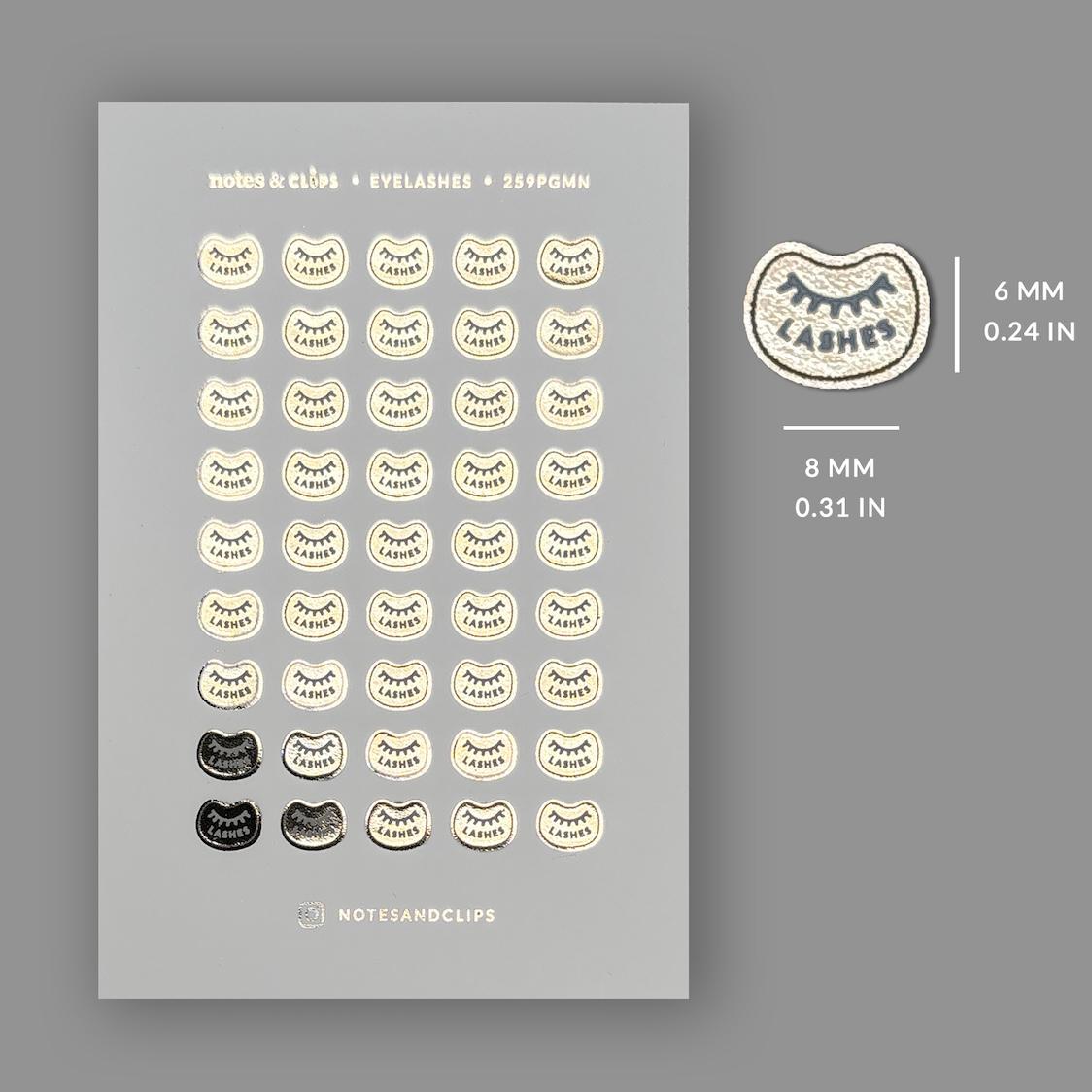 Foiled Lash Appointment Stickers: Planner Icons (45 pc Sheet)