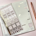 Mini Planner Stickers: Blush & Gold Functional Stickers