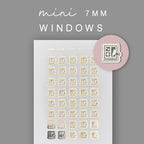 Foiled Window Icon Planner Stickers: Housekeeping, Mini Planner Icons