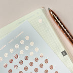Mini Email Icon Planner Stickers: Foiled Hobonichi Weeks Stickers